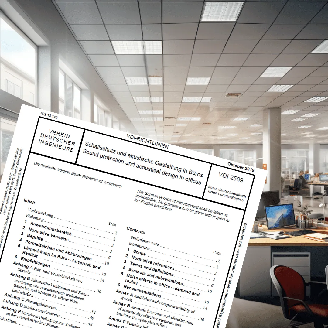 VDI 2569: Schallschutz und akustische Gestaltung in Büros